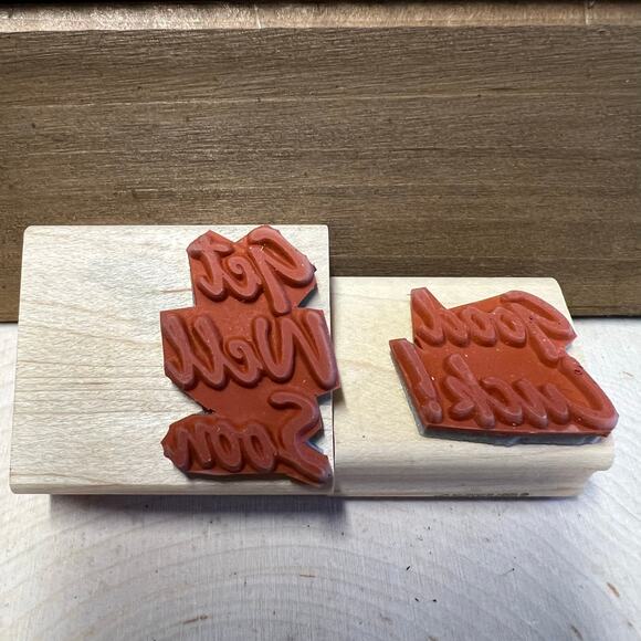 Rubber Stamps: Get Well Soon & Good Luck - Picture 2 of 3